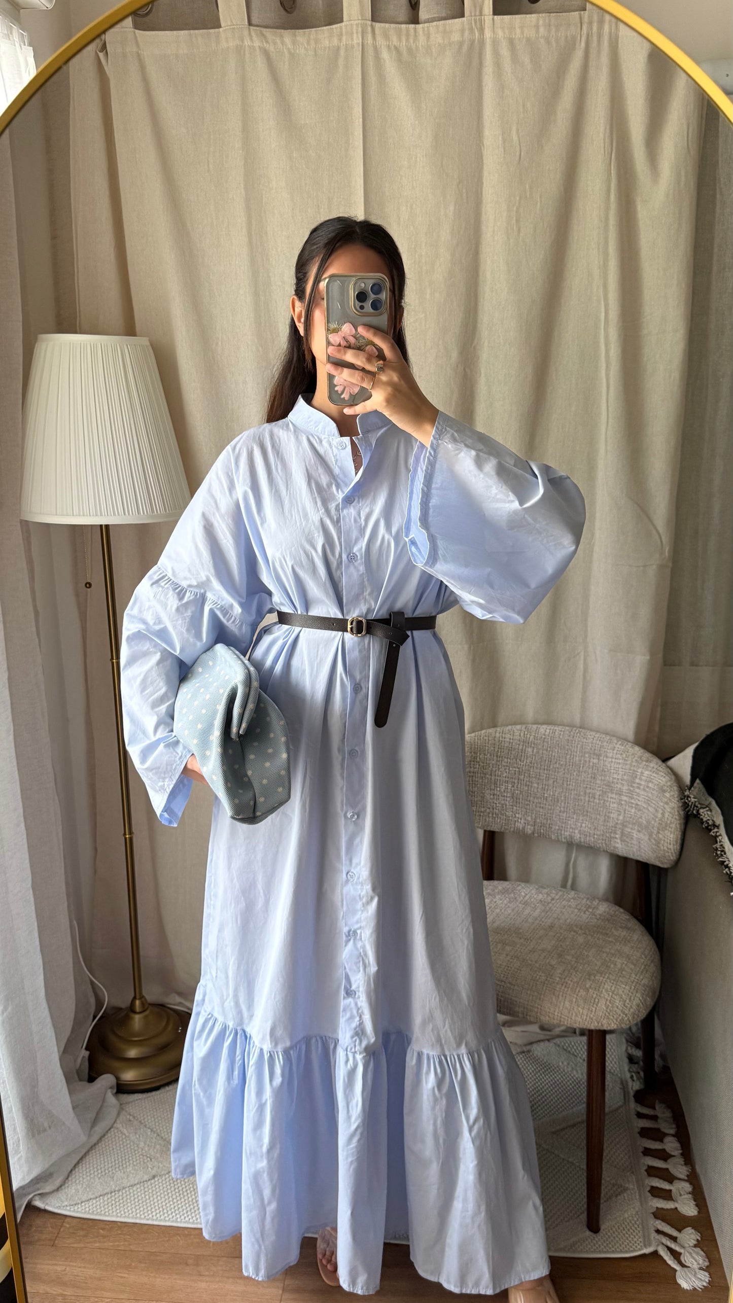 Robe Sélia 100% coton | bleu ciel
