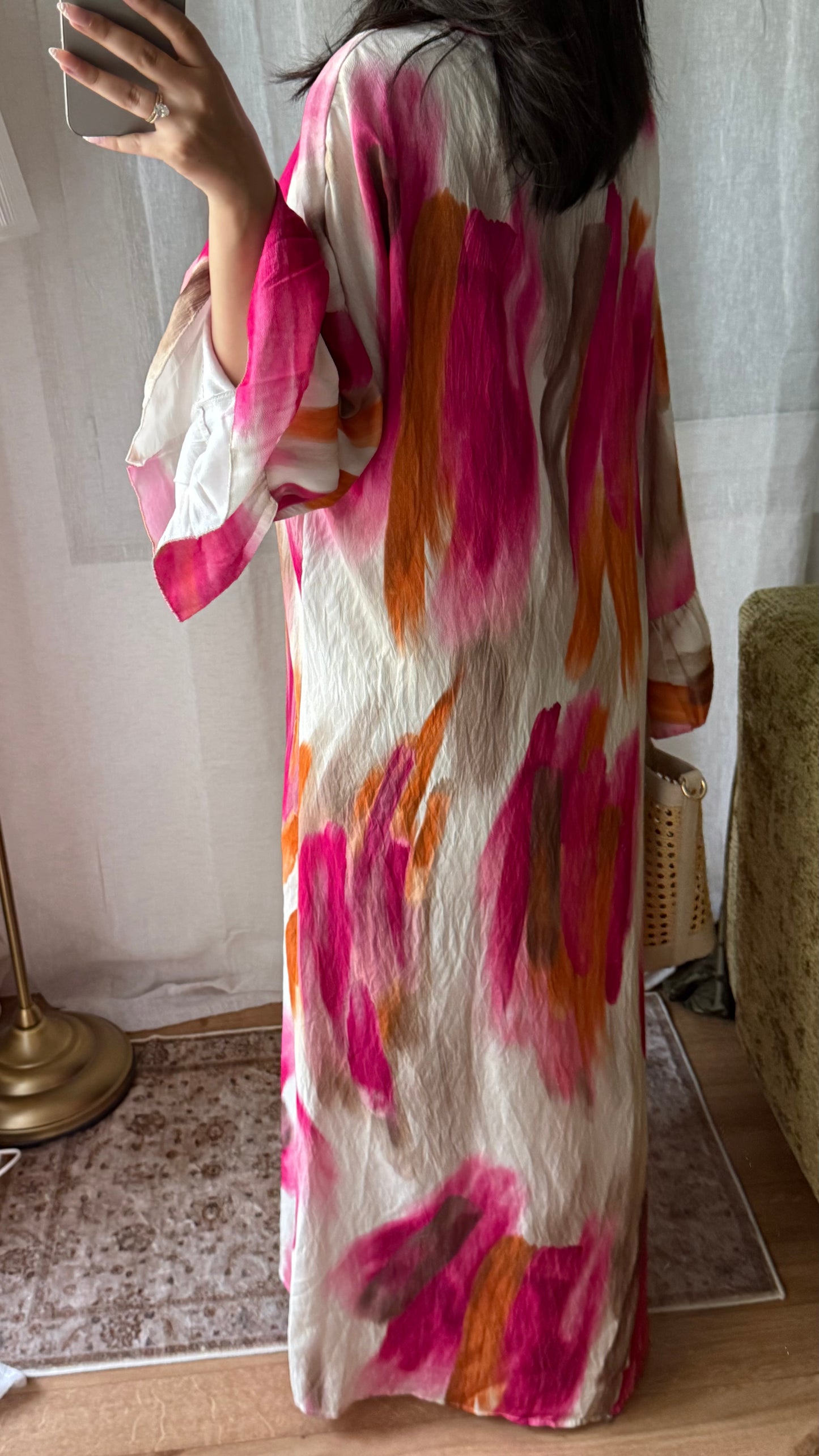 Robe Longue Imprimé Artistique