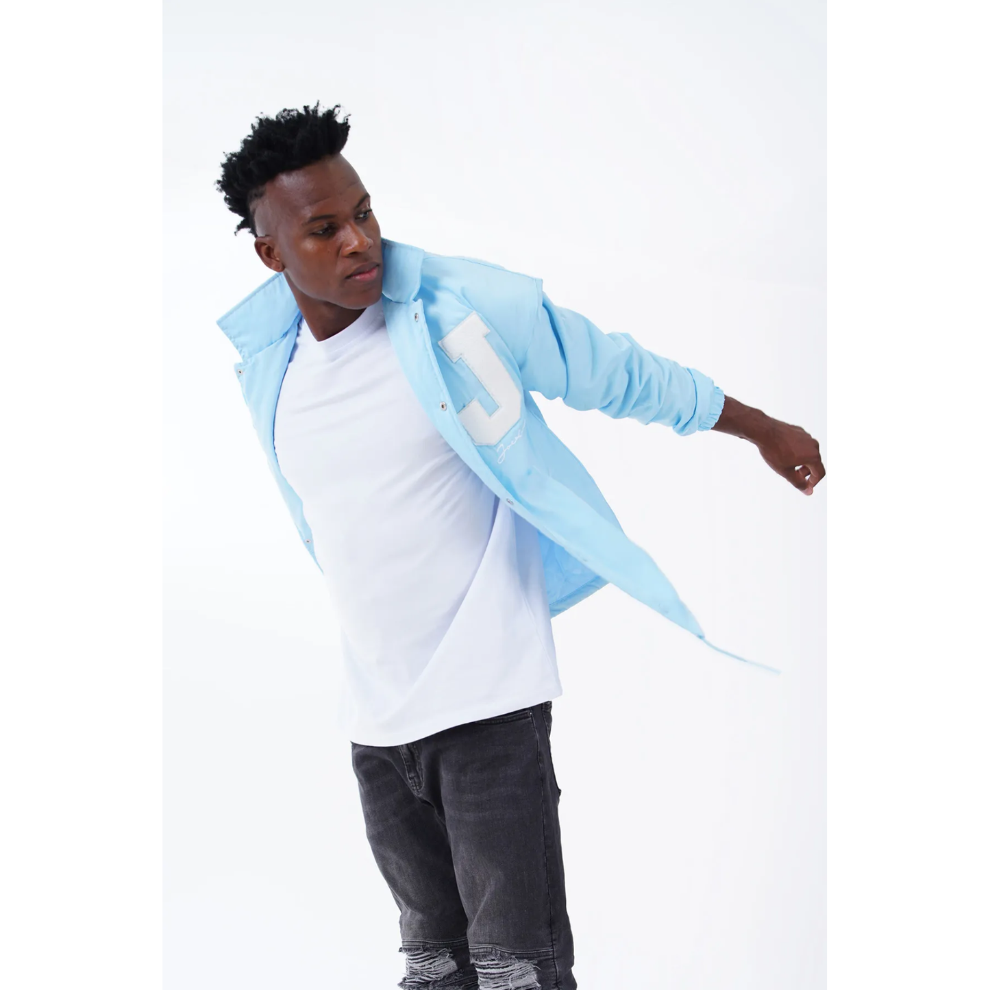 Veste Légère Homme Bleu Ciel – Mi-Saison Fraîche & Tendance