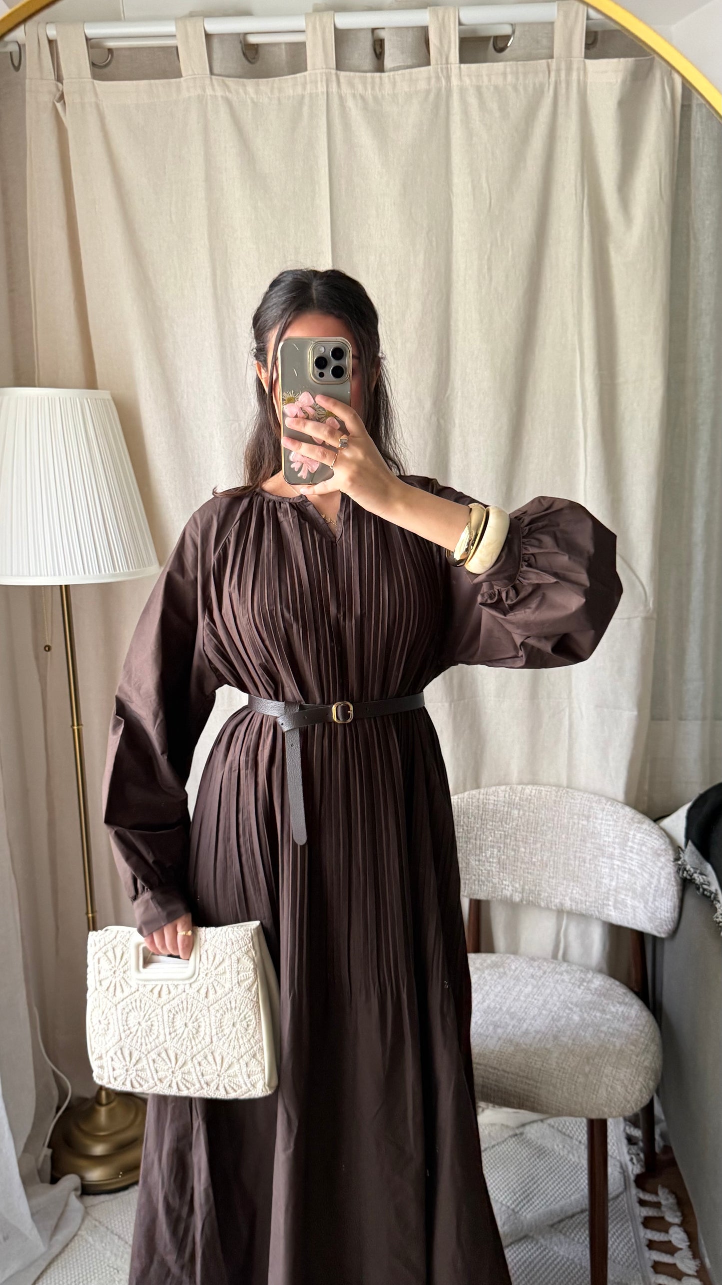 Robe sana 100% coton | Coffee