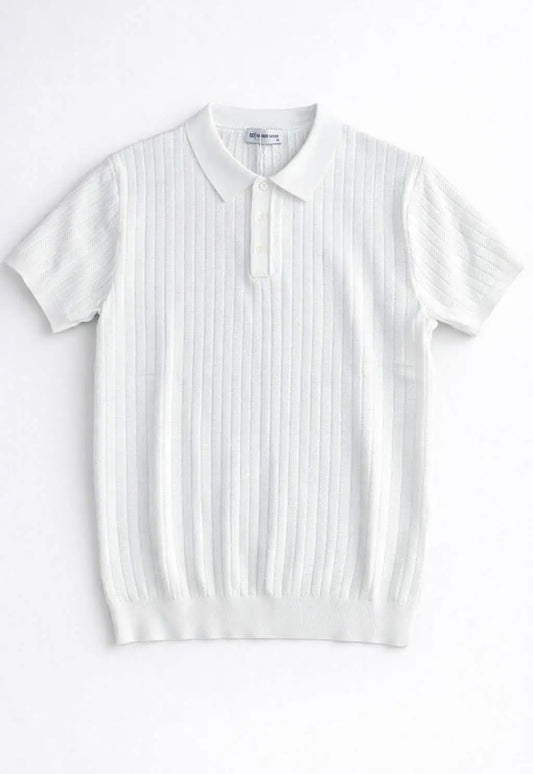 Polo en maille côtelée – Élégance moderne