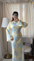 Robe à motifs VANILLE I Jaune