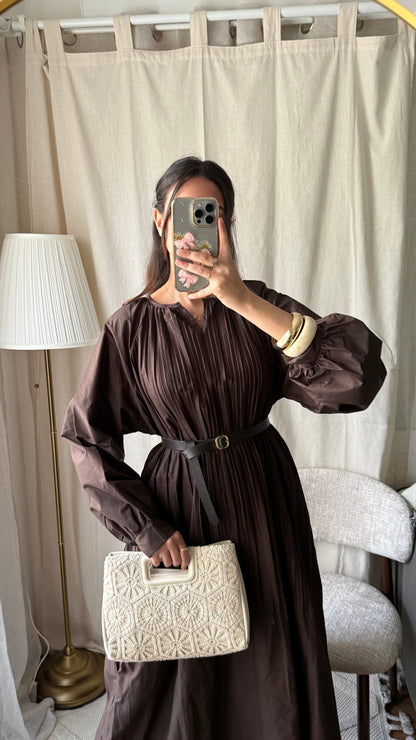 Robe sana 100% coton | Coffee