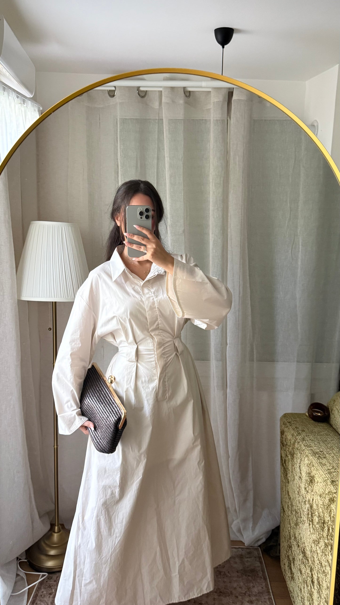 Robe chemise CLASSY 100% coton I Beige