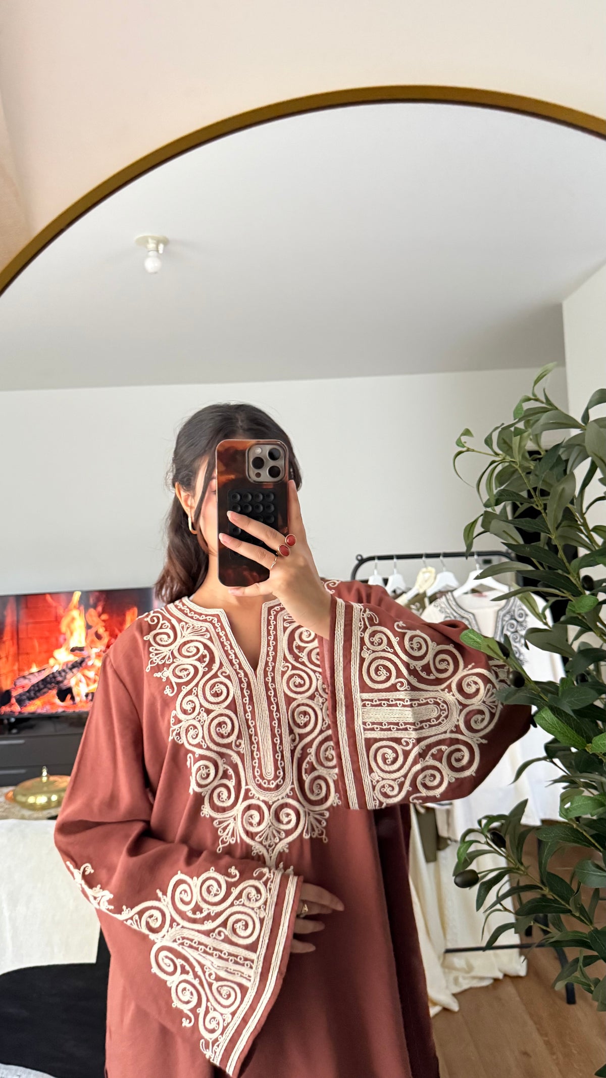 Ensemble Jabador Zahra Brodé Deux Pièces – Tunique Ample & Pantalon Fluide