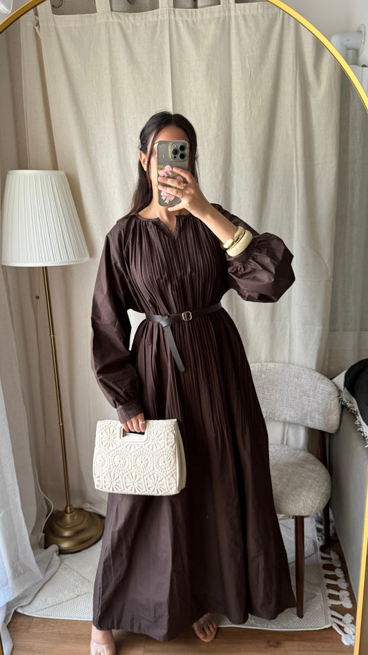 Robe sana 100% coton | Coffee