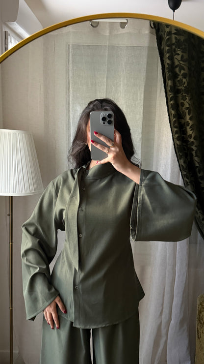 Ensemble Nayla – Chemise cintrée & pantalon fluide