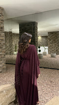 Robe Dentella avec cape / Prune