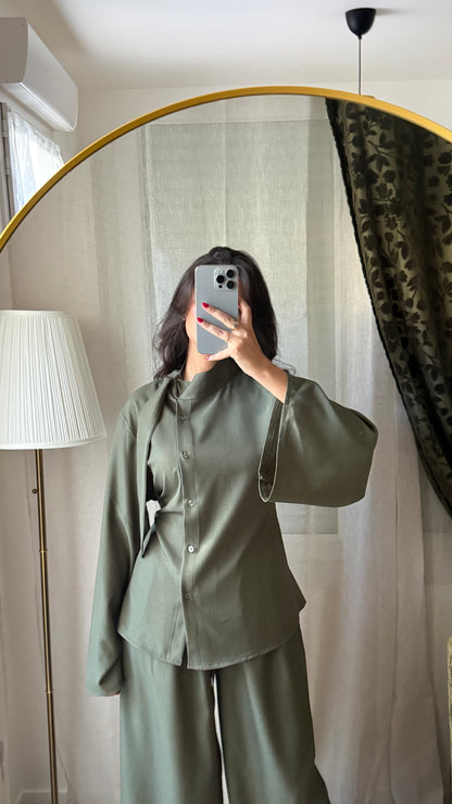 Ensemble Nayla – Chemise cintrée & pantalon fluide