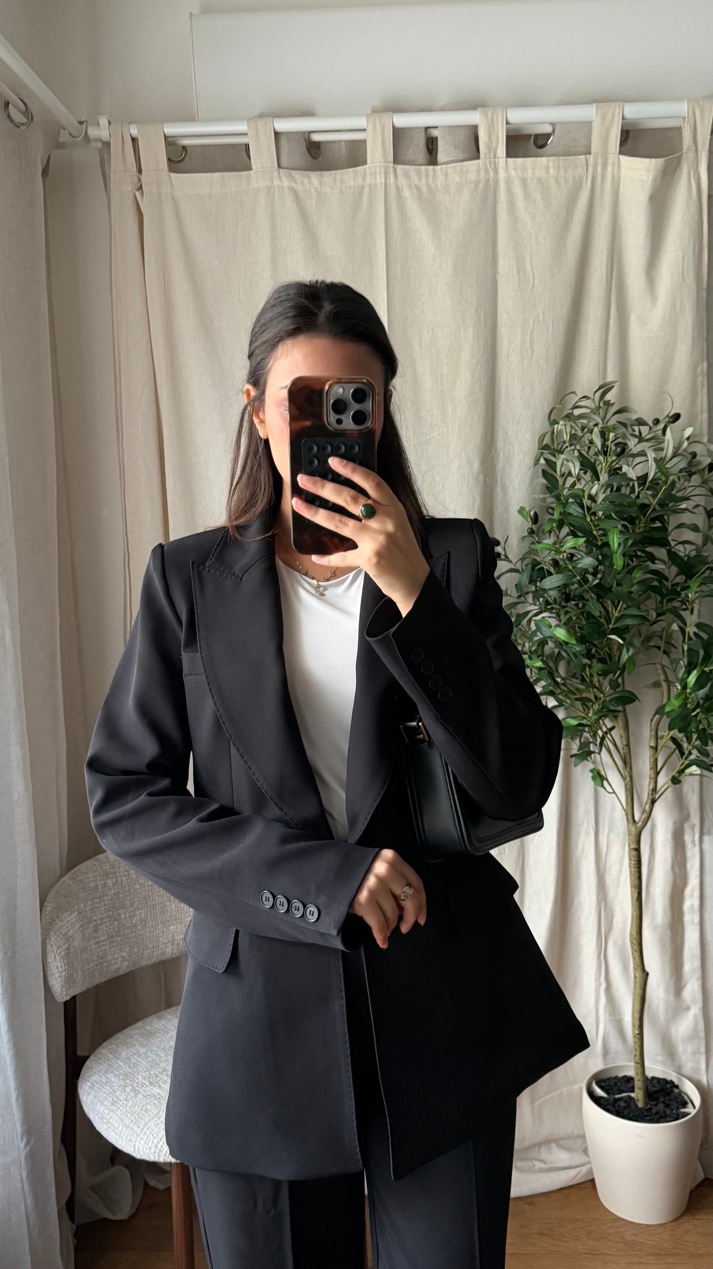 Tailleur Premium Noir – Blazer & Pantalon