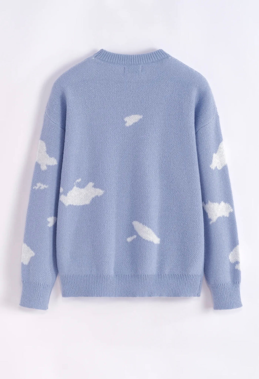 Pull Col Rond Oversize Homme – Beige & Bleu Ciel | Confortable & Tendance