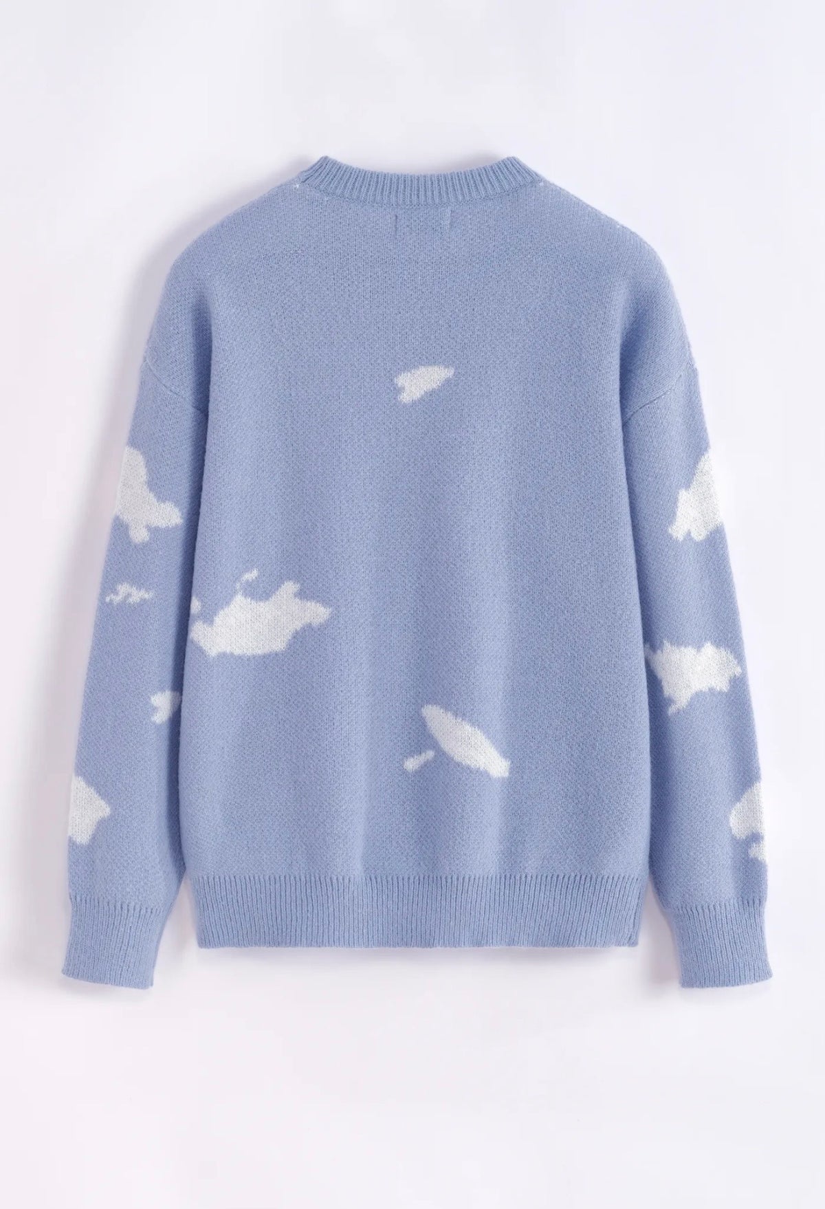 Pull Col Rond Oversize Homme – Beige & Bleu Ciel | Confortable & Tendance