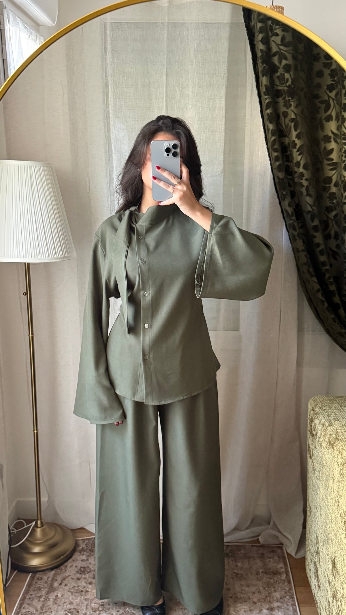 Ensemble Nayla – Chemise cintrée & pantalon fluide