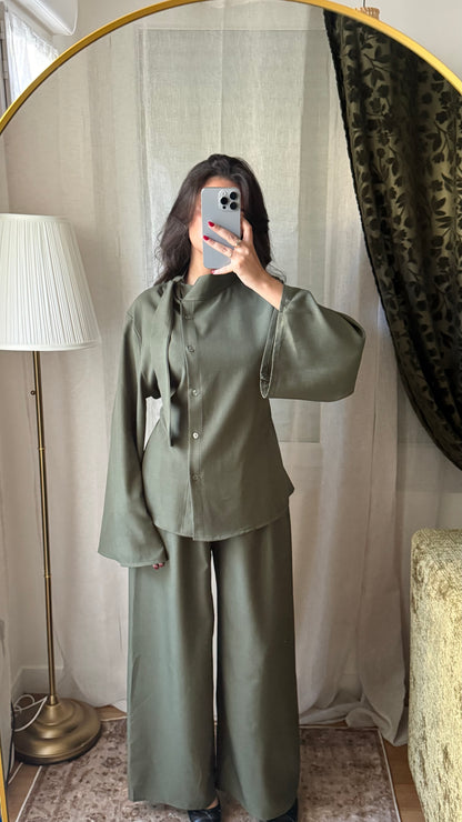 Ensemble Nayla – Chemise cintrée & pantalon fluide