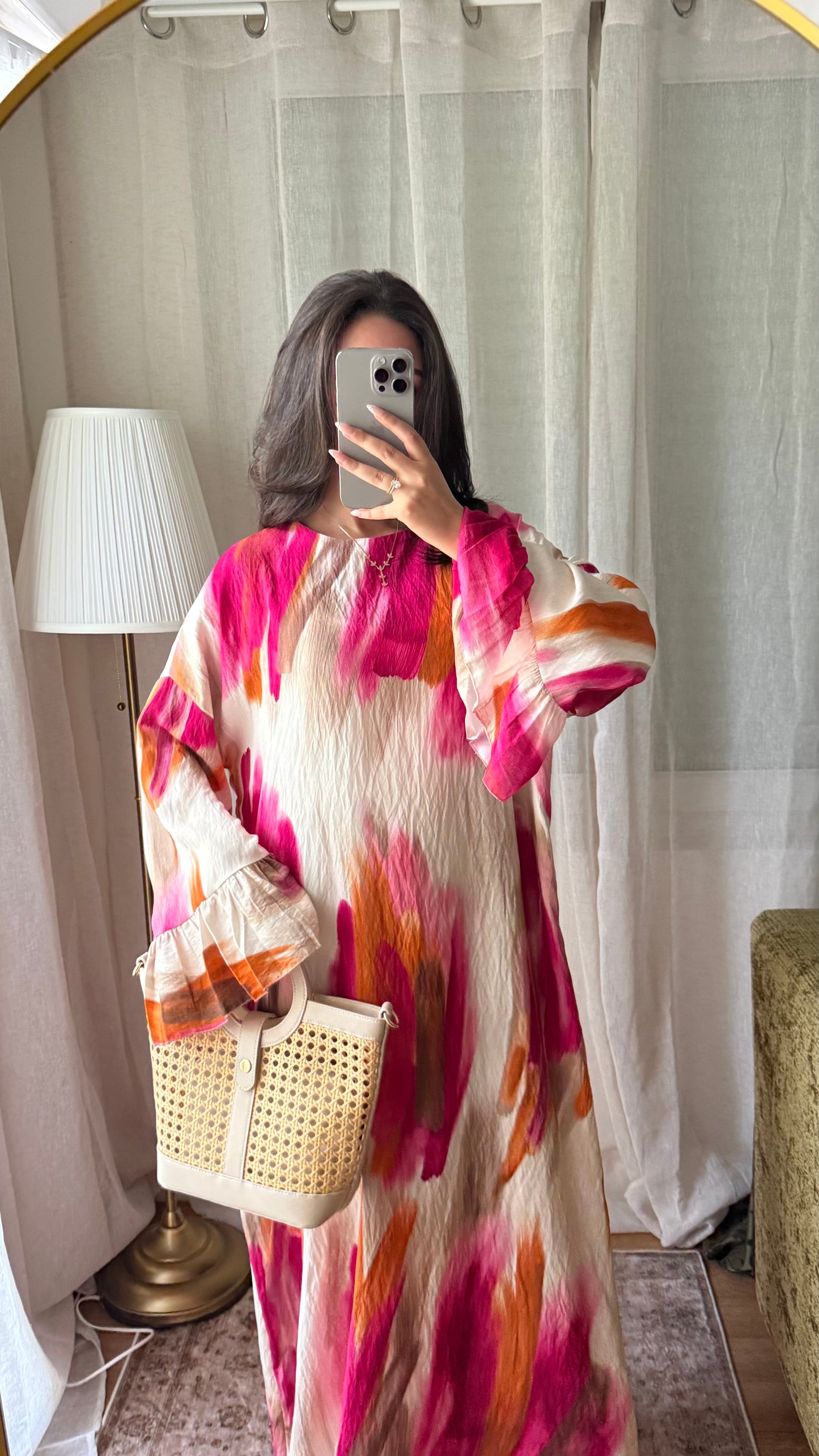 Robe Longue Imprimé Artistique