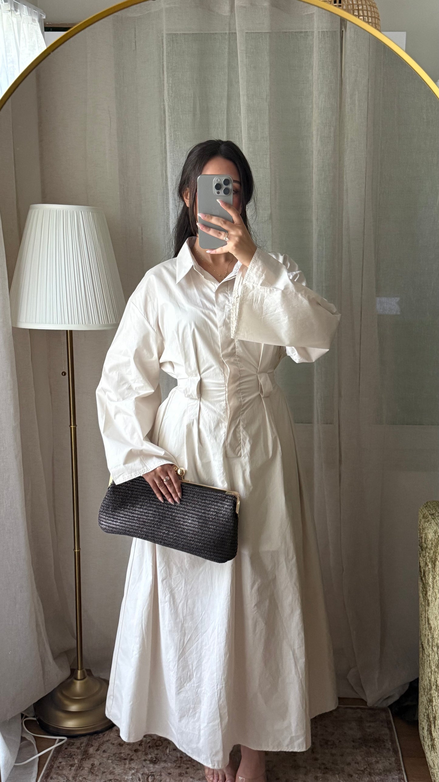 Robe chemise CLASSY 100% coton I Beige