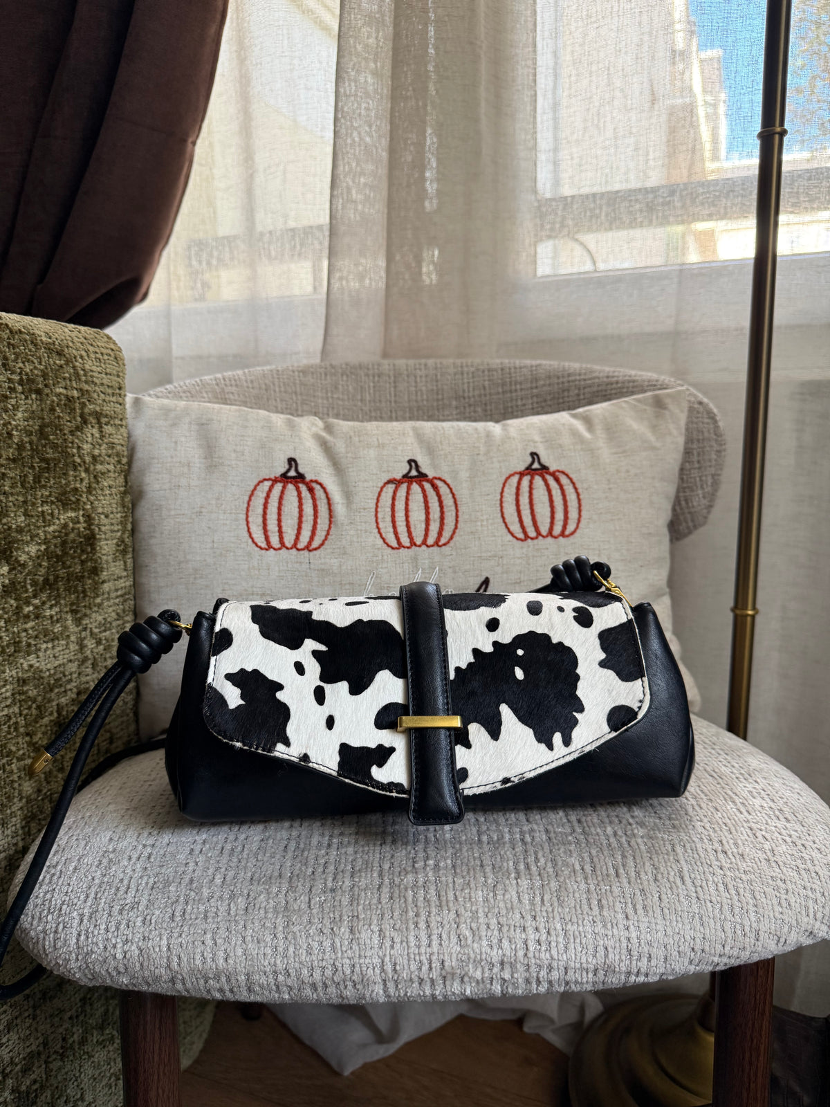 Sac peau de vache noir