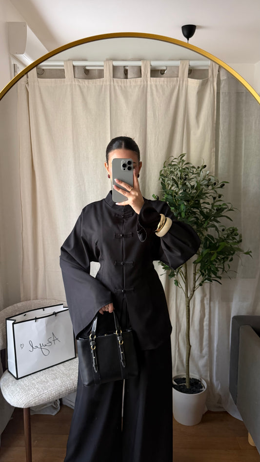 Ensemble pantalon Sakura / noir