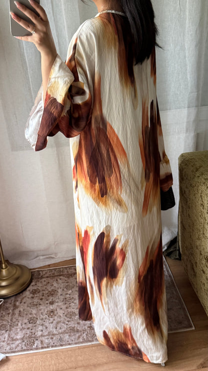 Robe Longue Imprimé Artistique