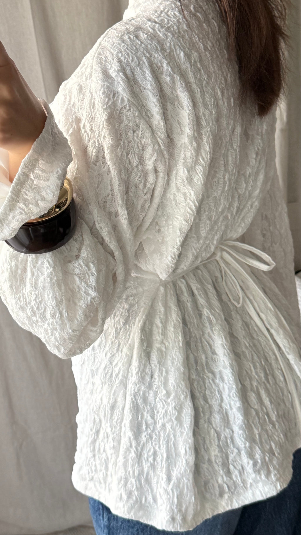Blouse style mandarin | White
