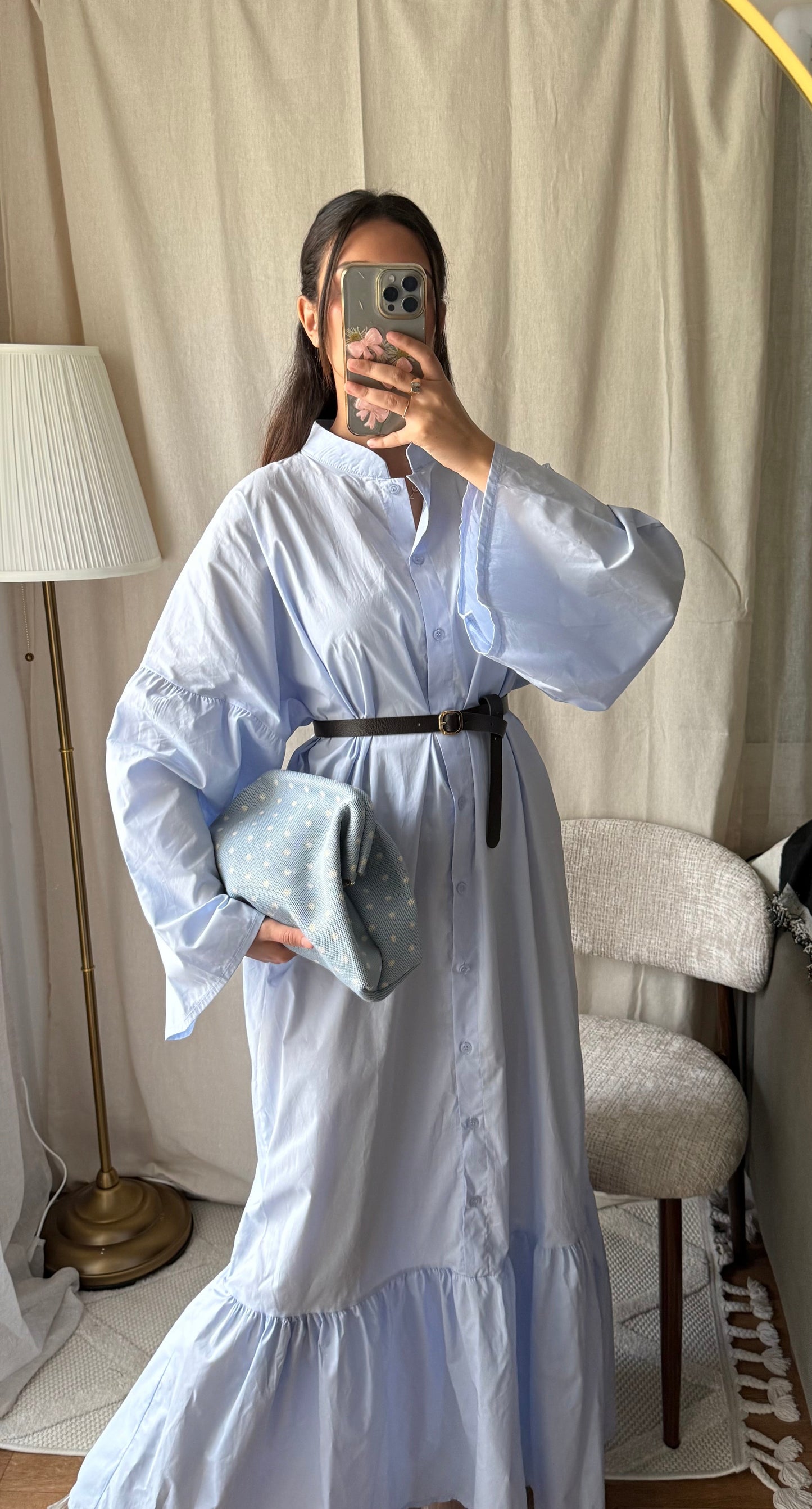 Robe Sélia 100% coton | bleu ciel