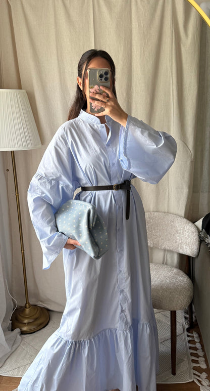 Robe Sélia 100% coton | bleu ciel