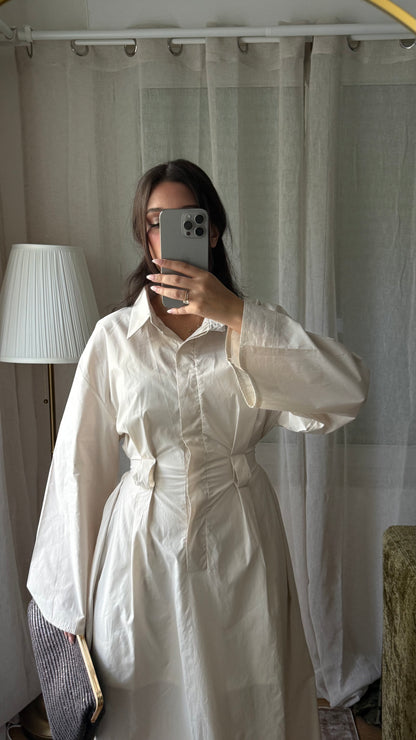 Robe chemise CLASSY 100% coton I Beige