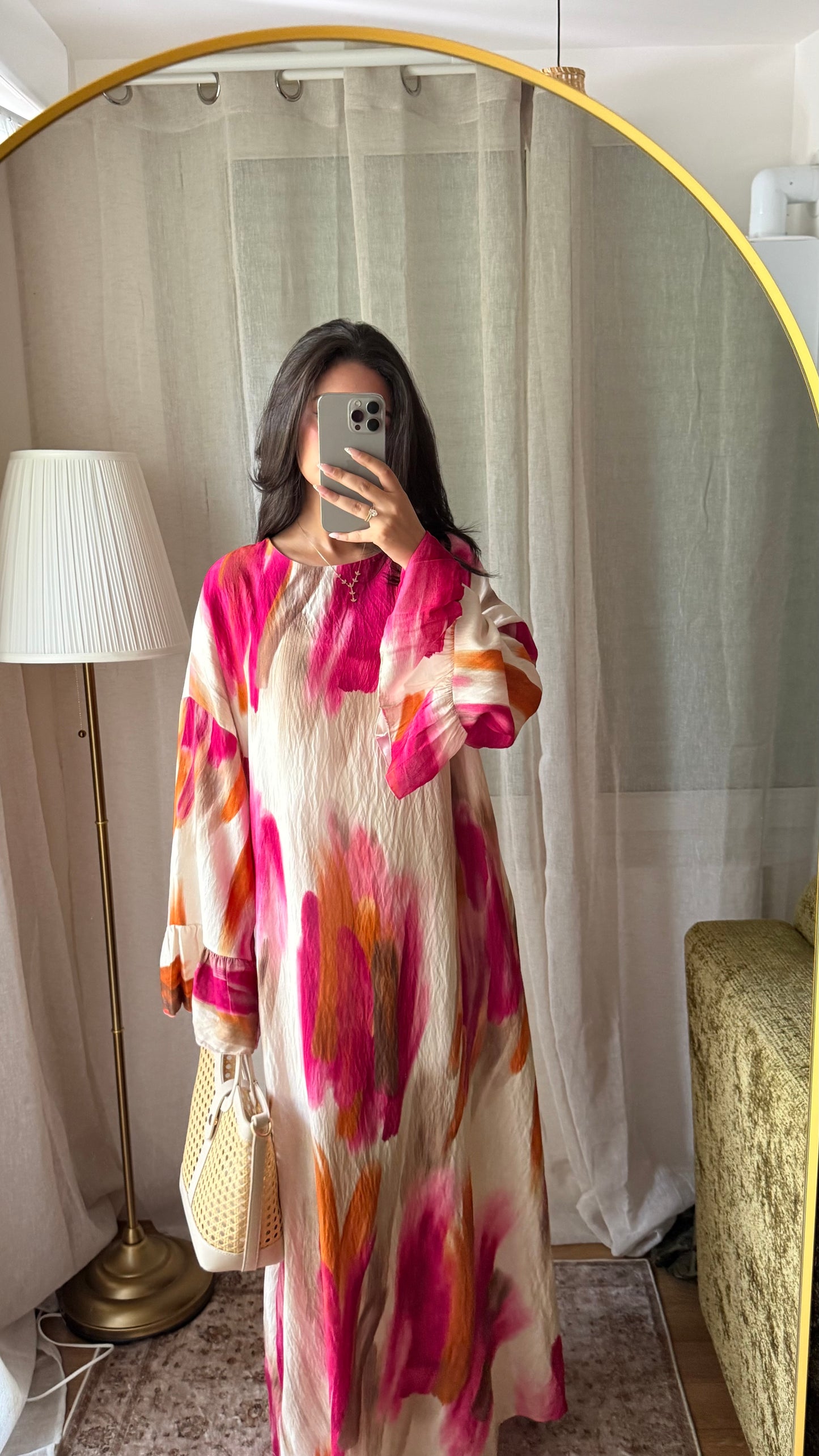 Robe Longue Imprimé Artistique