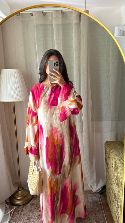 Robe Longue Imprimé Artistique