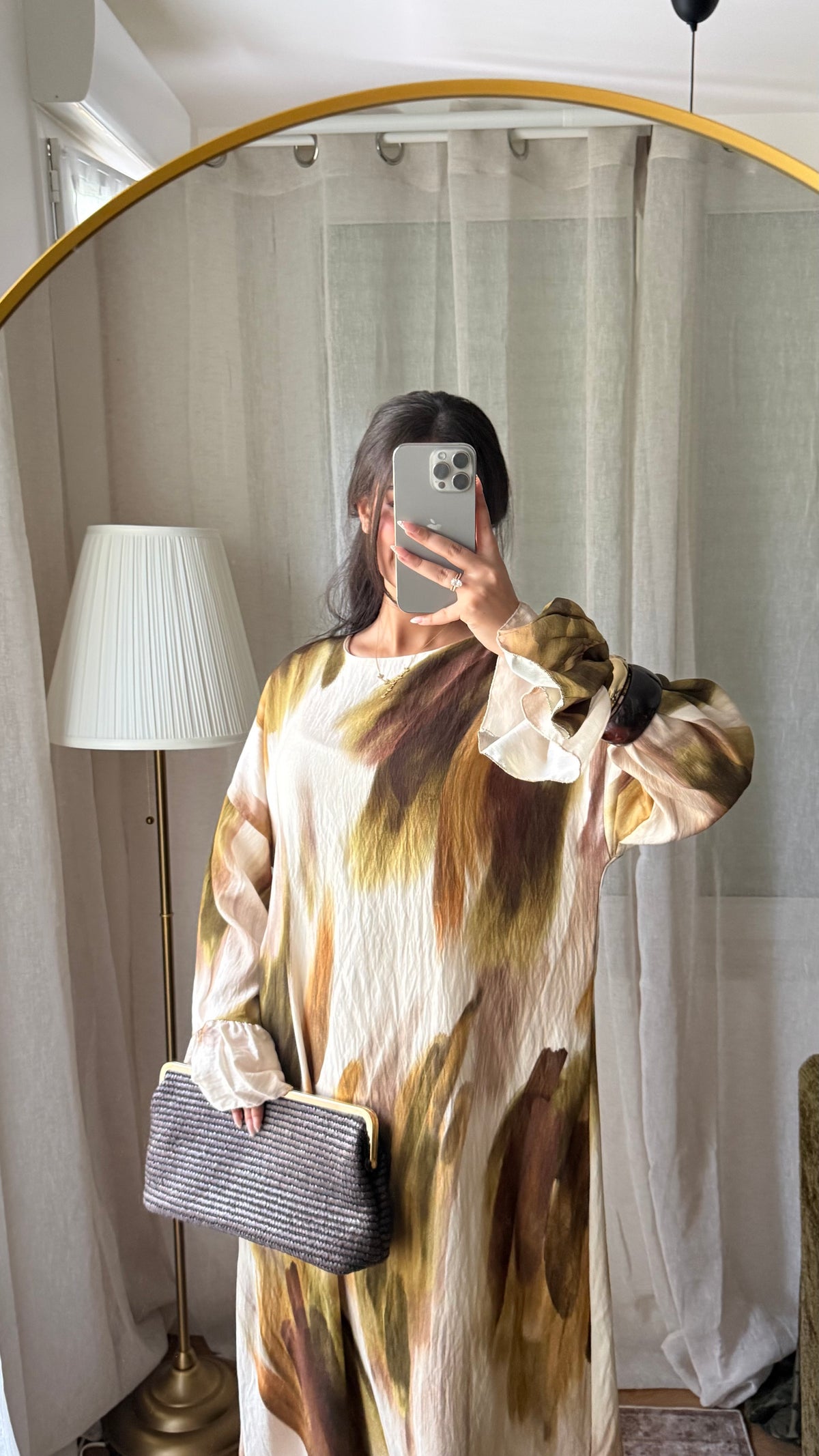 Robe Longue Imprimé Artistique