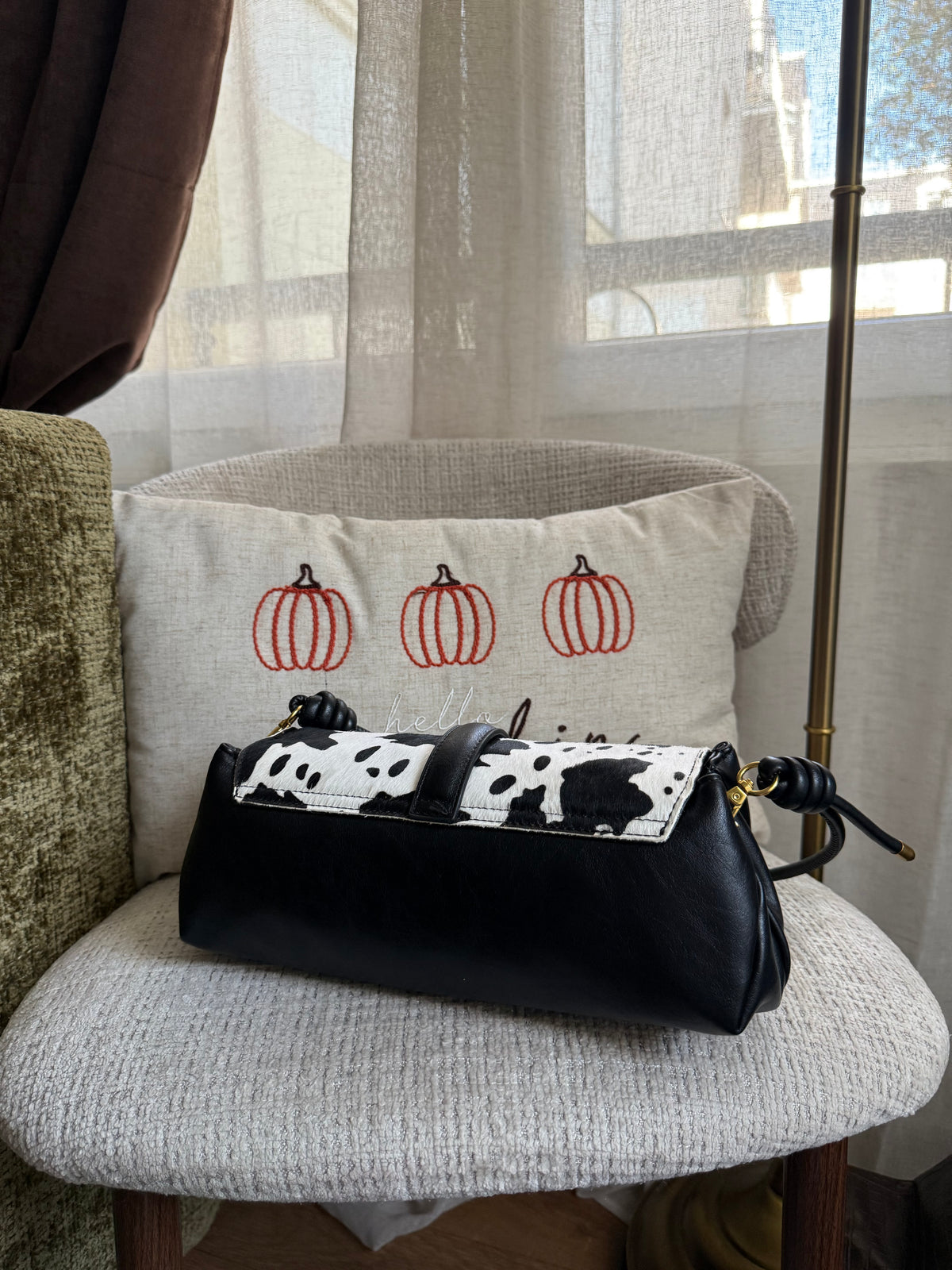 Sac peau de vache noir