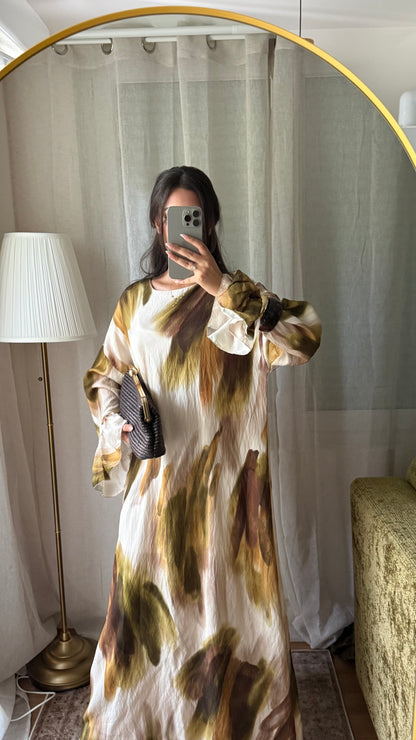 Robe Longue Imprimé Artistique