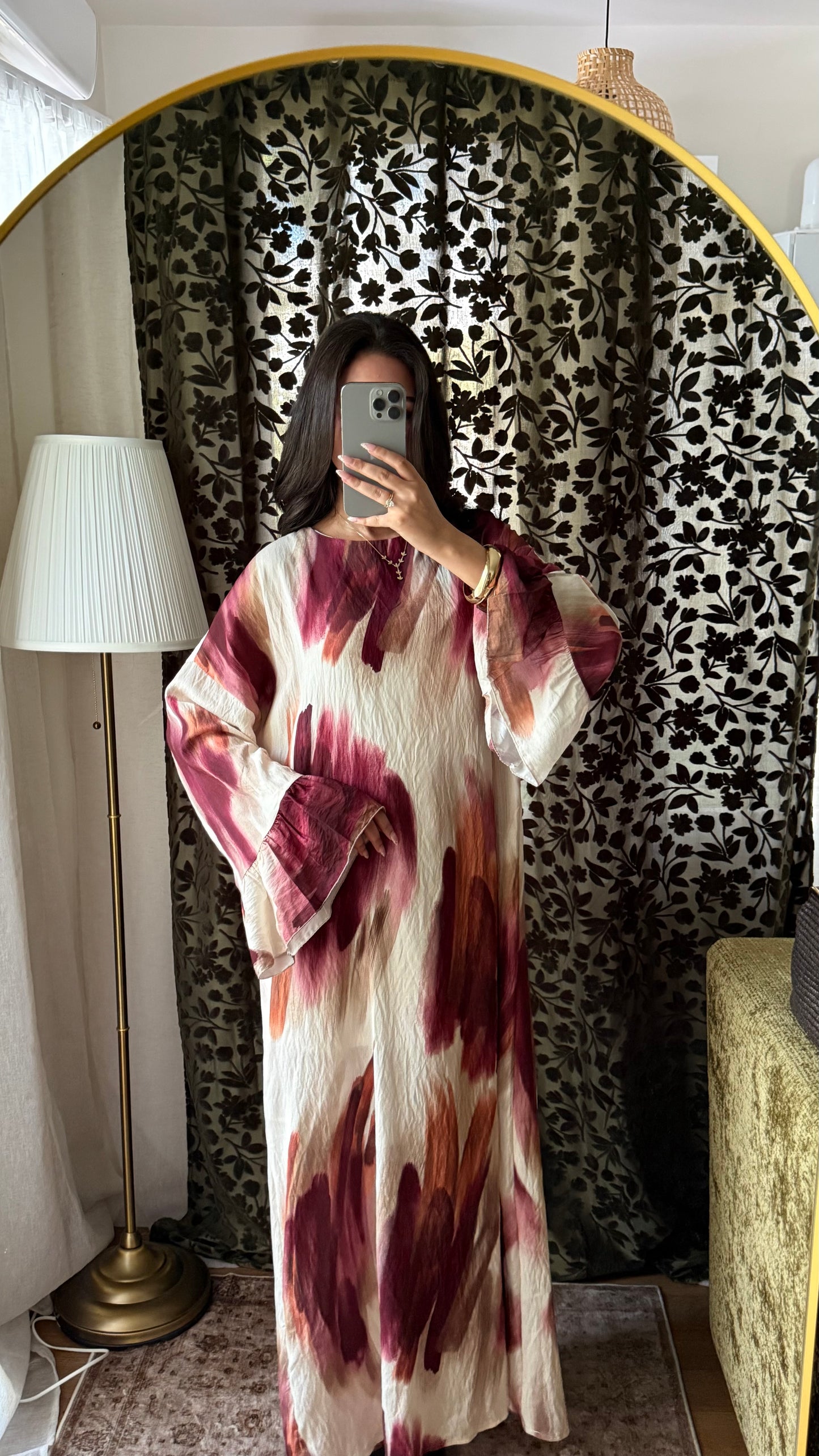 Robe Longue Imprimé Artistique