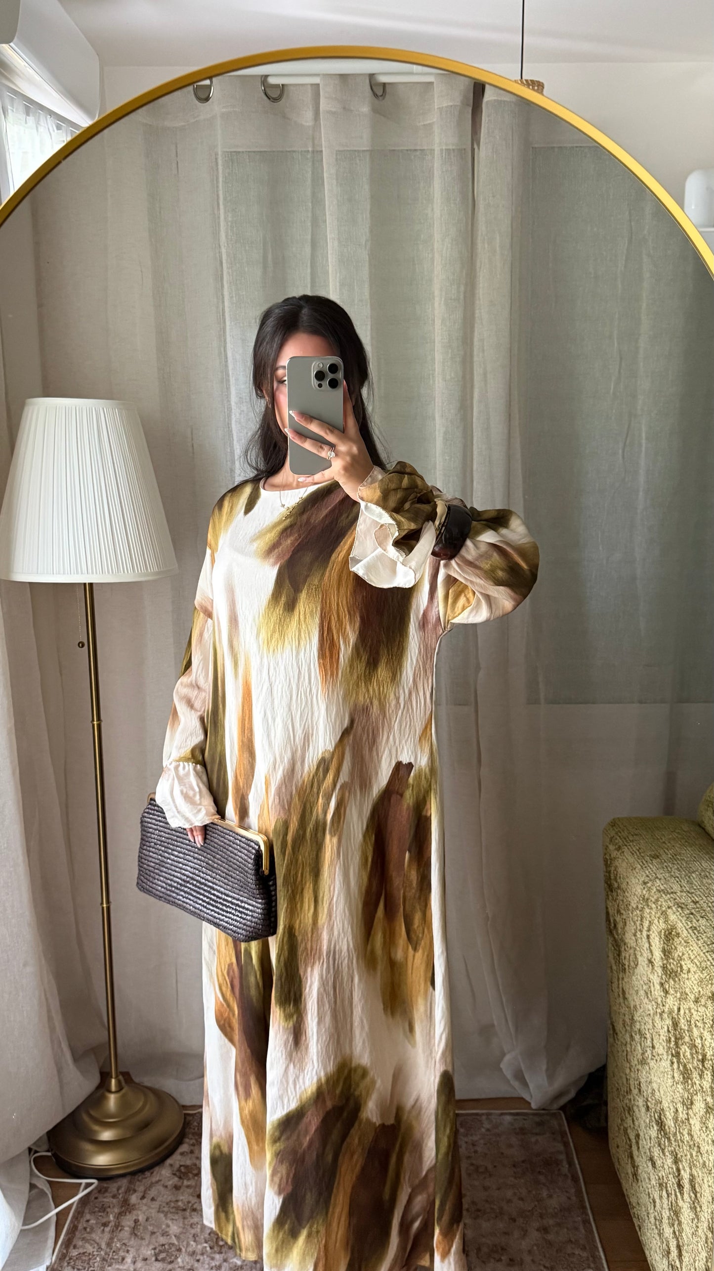Robe Longue Imprimé Artistique