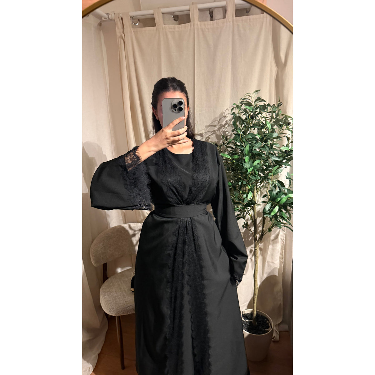 Ensemble Abaya Mesrara en noir
