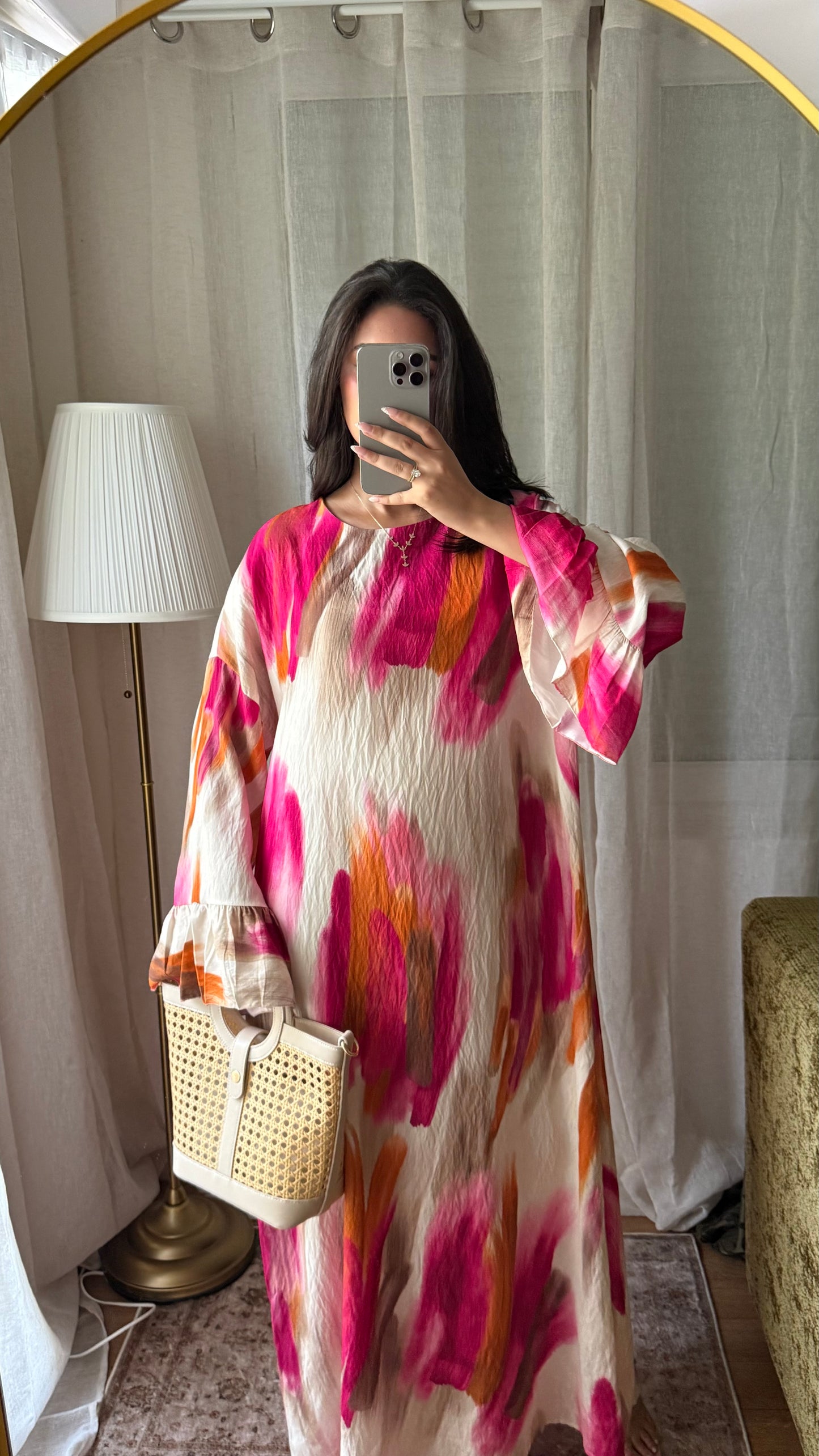 Robe Longue Imprimé Artistique