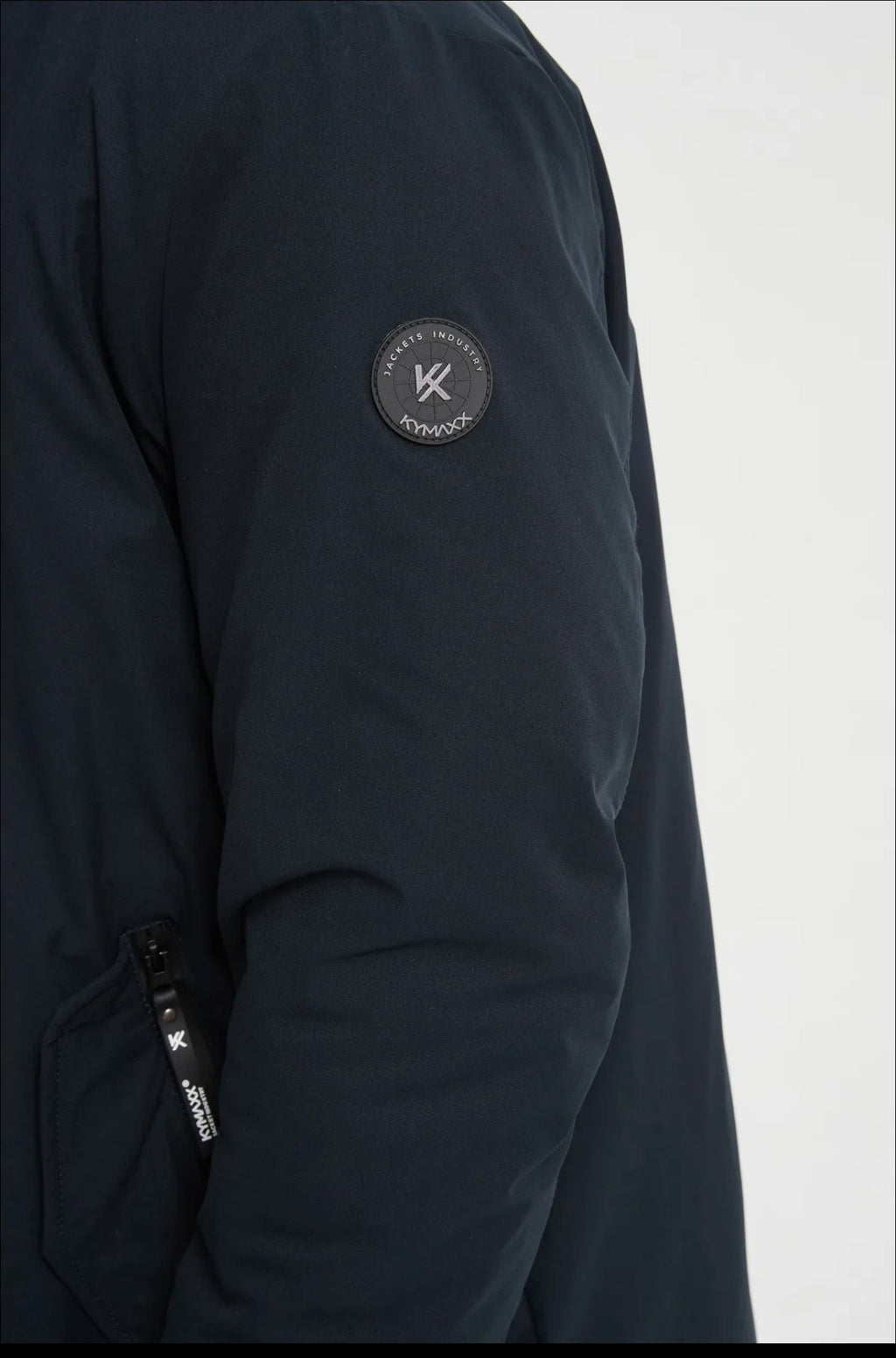 Parka Longue Homme Déperlante & Fourrée – Chaude | Noir & Bleu Foncé