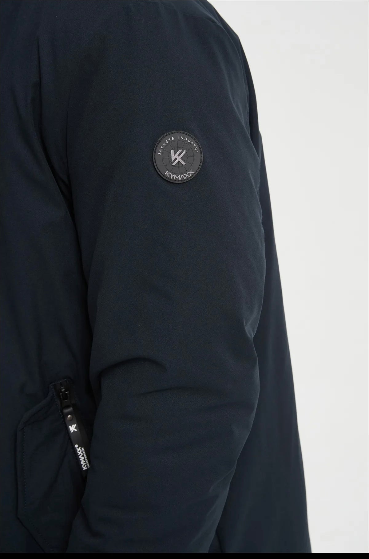 Parka Longue Homme Déperlante & Fourrée – Chaude | Noir & Bleu Foncé