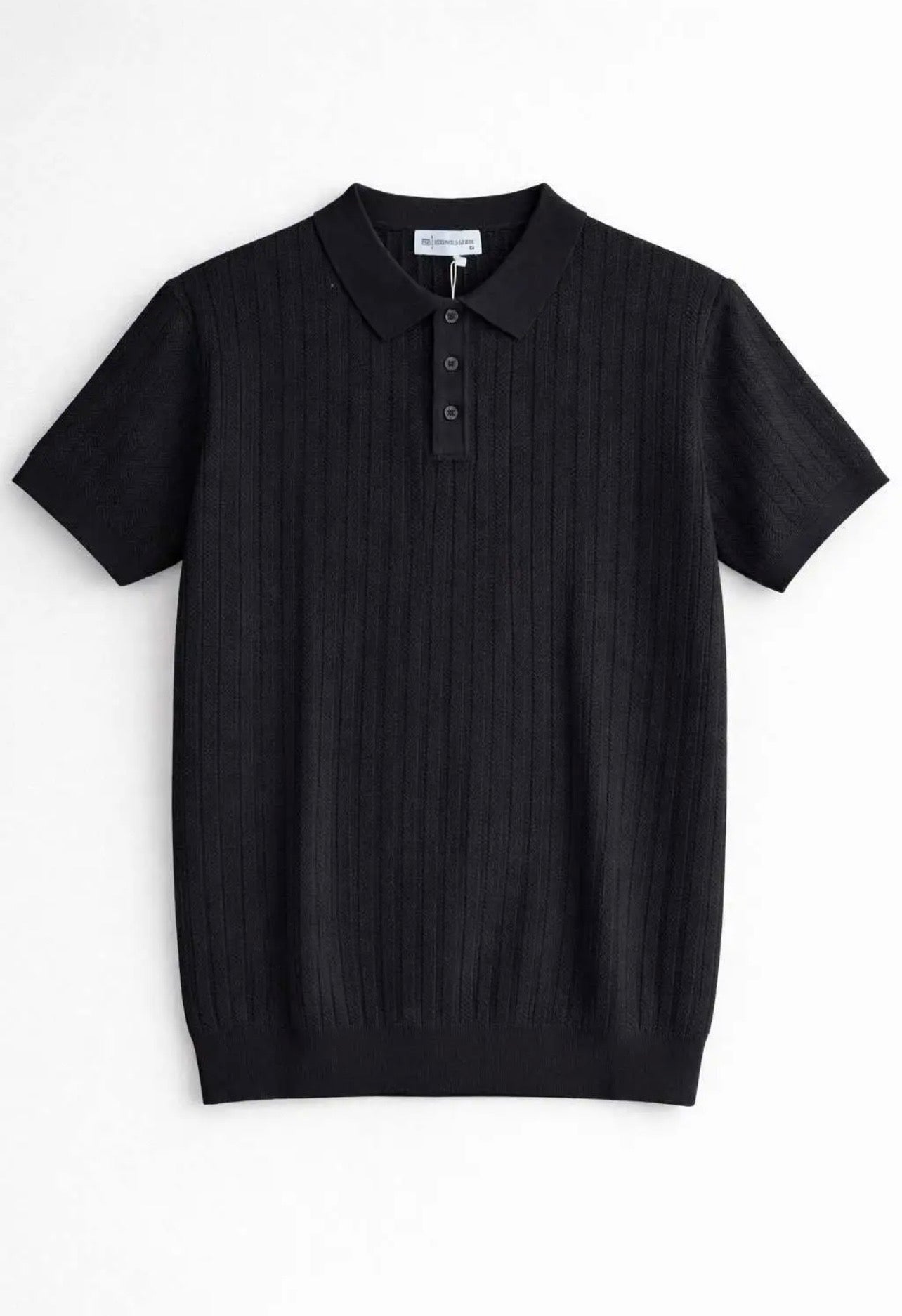 Polo en maille côtelée – Élégance moderne