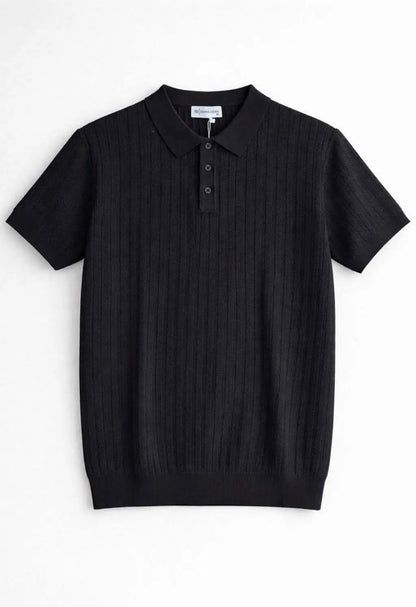 Polo en maille côtelée – Élégance moderne