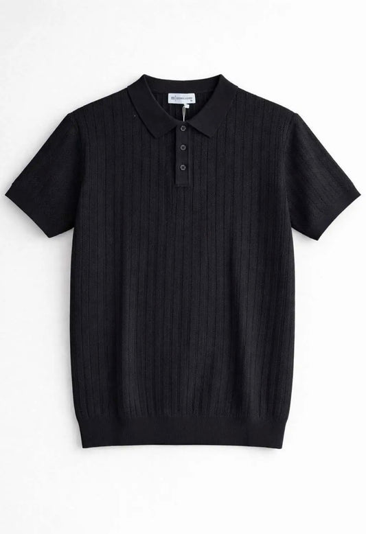 Polo en maille côtelée – Élégance moderne