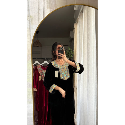 Robe longue intérieur velours douce confortable femme Azayel