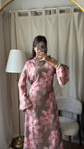 Robe longue à motifs VANILLE I Rose