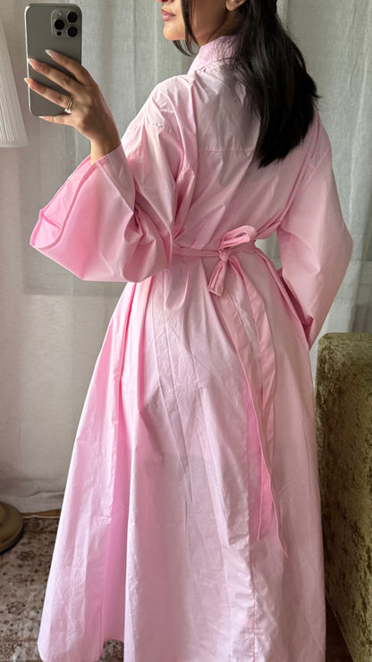 Robe chemise CLASSY 100% coton I Rose