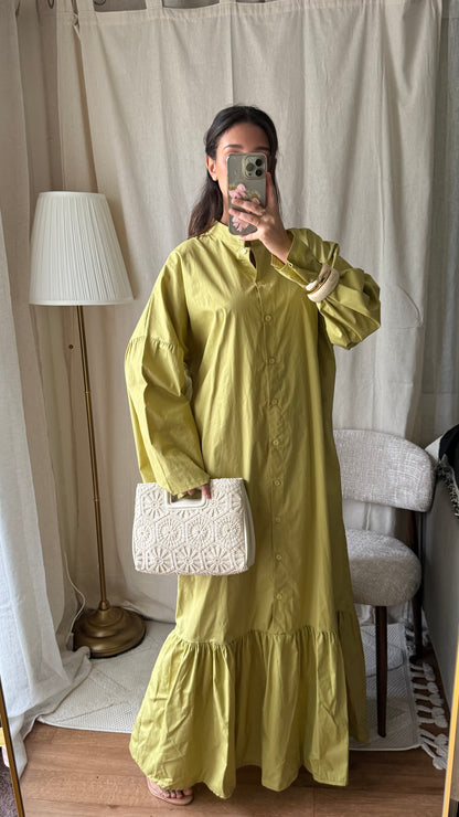 Robe Sélia 100% coton | olive