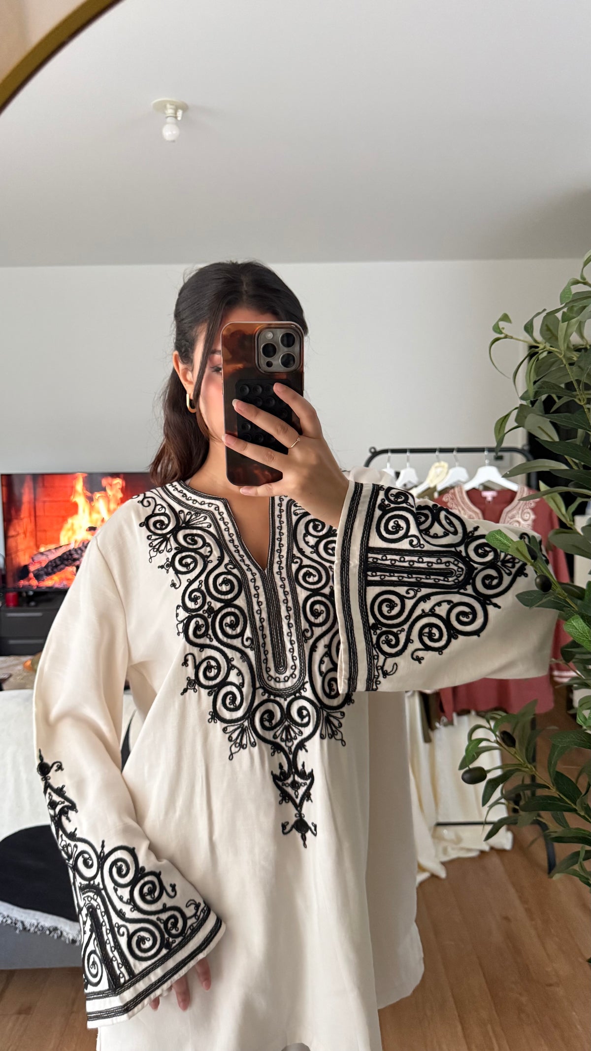 Ensemble Jabador Zahra Brodé Deux Pièces – Tunique & Pantalon Fluide