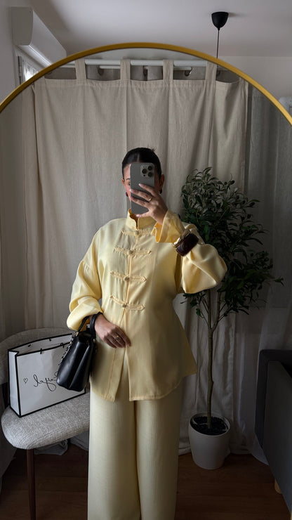 Ensemble pantalon Sakura / Jaune pastel