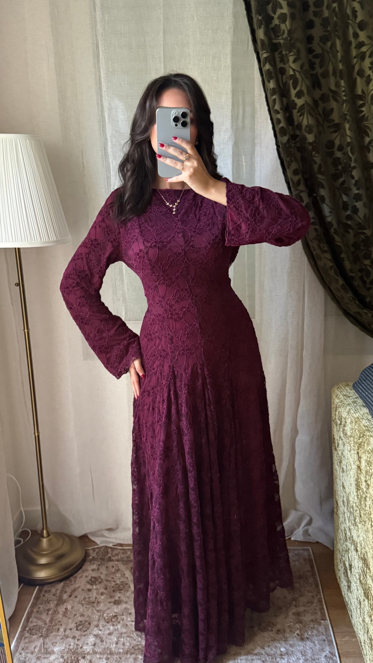 Robe Selma – bordeaux