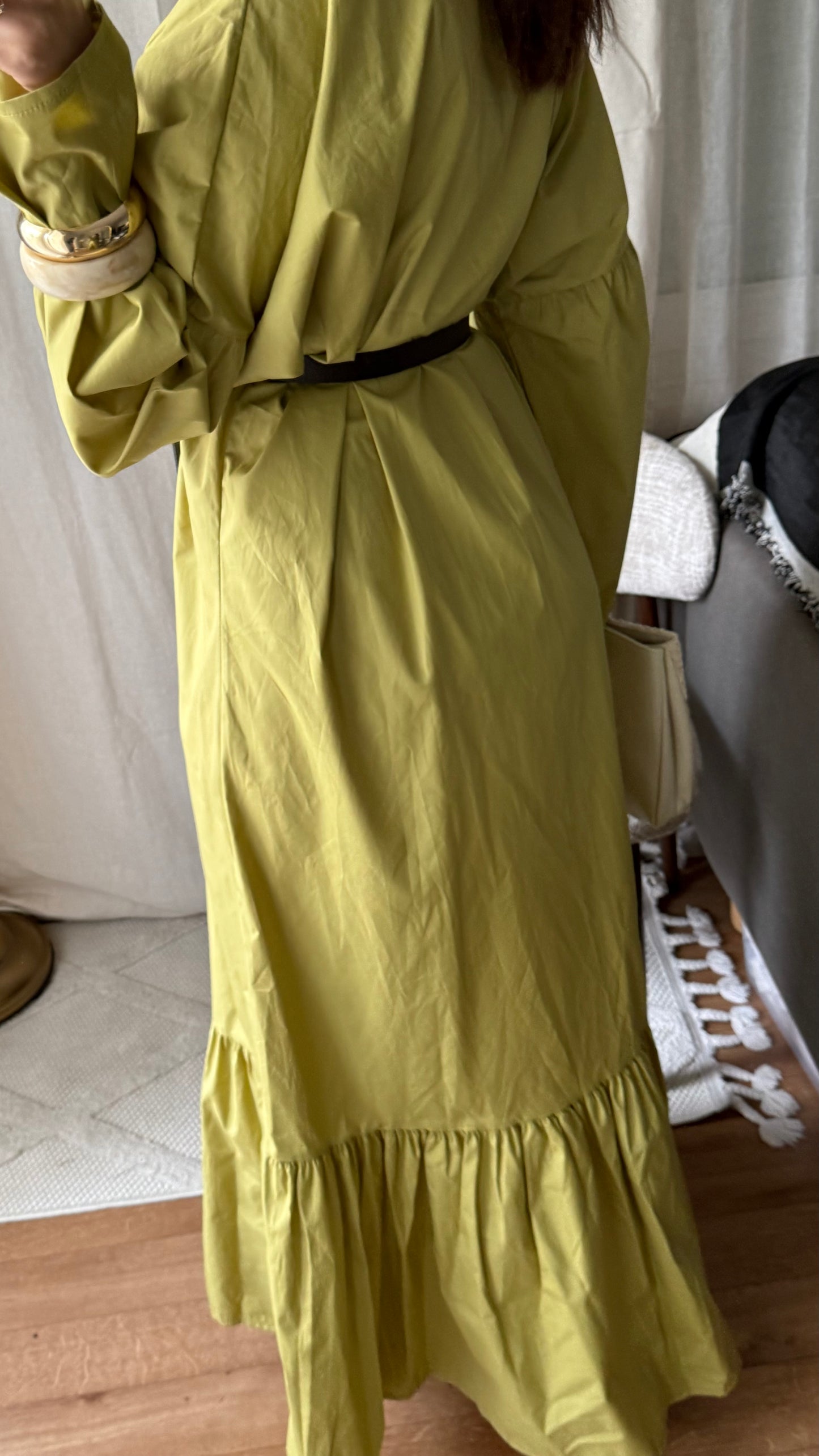 Robe Sélia 100% coton | olive