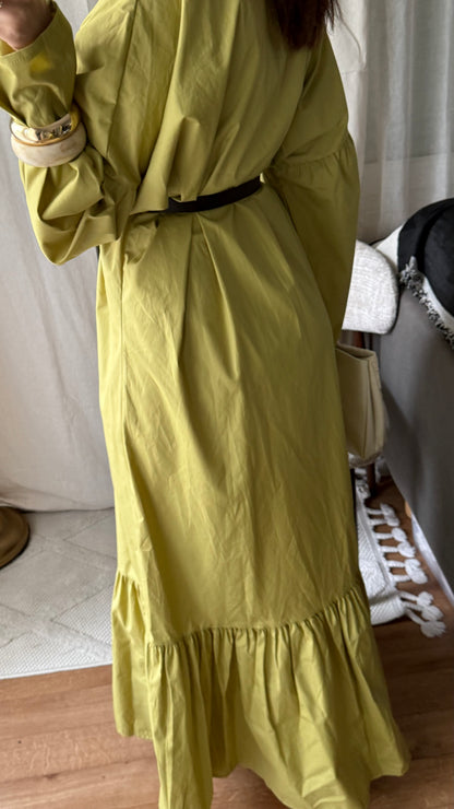 Robe Sélia 100% coton | olive